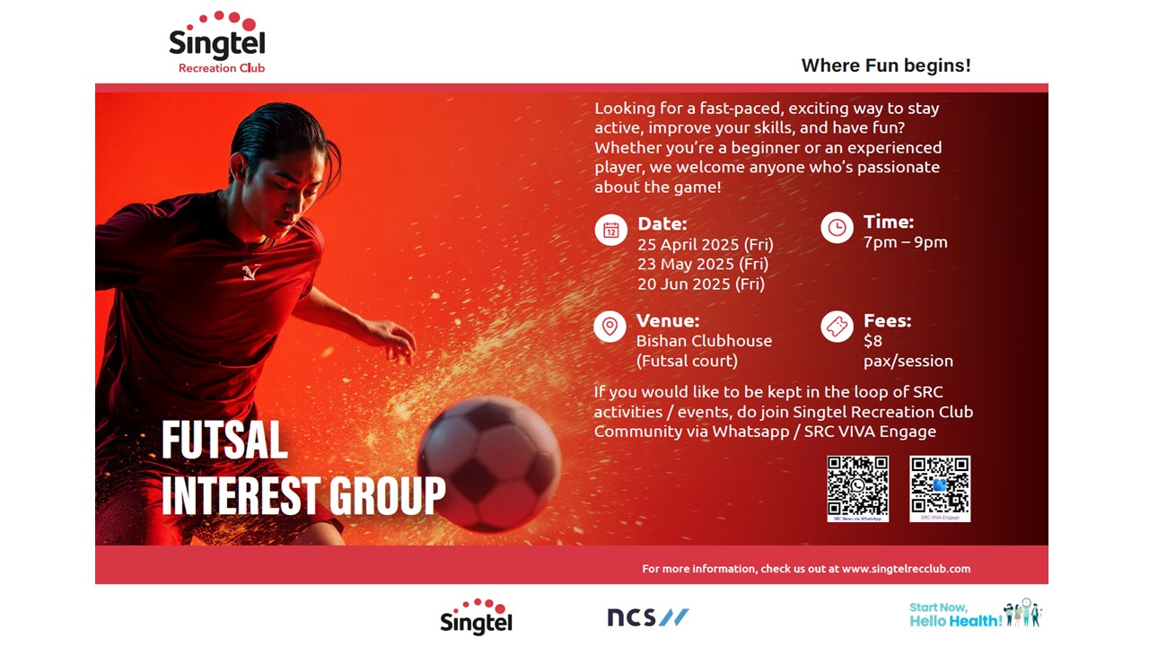 Join our Futsal Interest Group for some exciting goals and skillful dribbles on April 25th, May 23rd, and June 20th, 2025! Don’t miss out on the fun—come be part of the action!