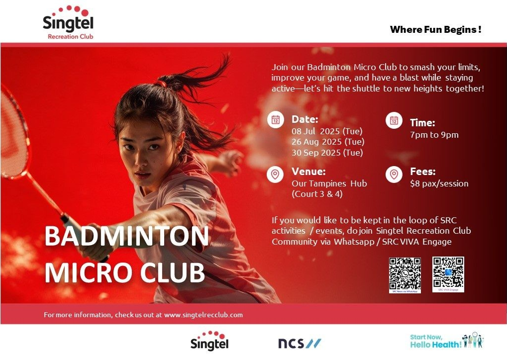 SRC Badminton Event (Jul to Sep 2025)